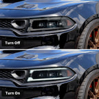 VLAND LED Projector Headlights For 2015-2023 Dodge Charger Halogen Models