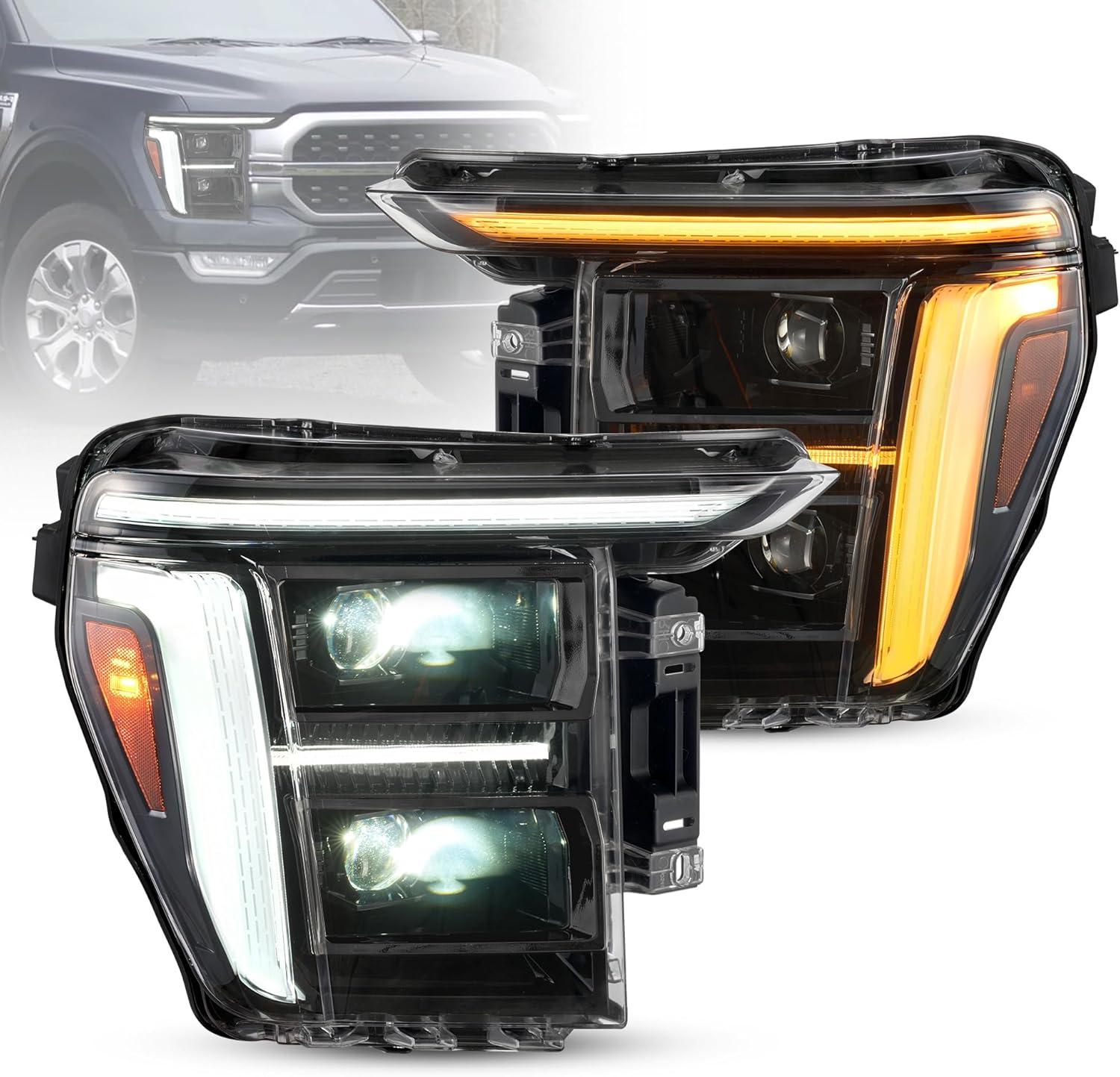 VLAND LED Projector Headlights For 2021 2022 2023 Ford F150