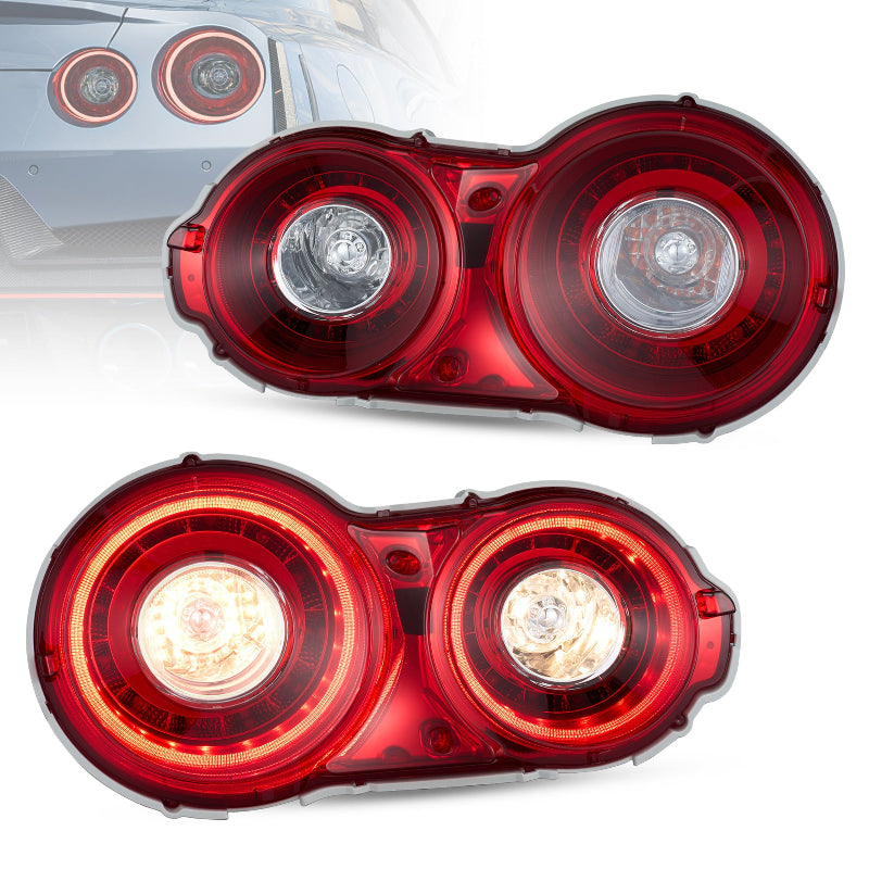 A pair of 08-23 Nissan GTR R35 Vland red taillights