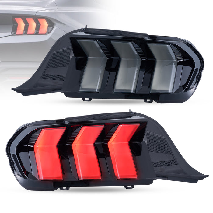 VLAND LED Taillights For 2024 2025 Ford Mustang S650 W/ Red Sequential Turn Signals