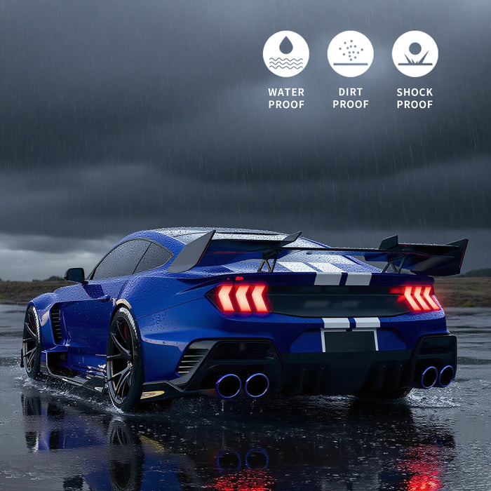 VLAND LED Taillights For 2024 2025 Ford Mustang S650 W/ Red Sequential Turn Signals