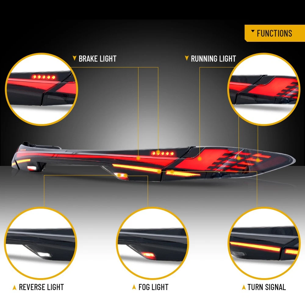 VLAND LED Taillights For 2025+ Toyota Camry XV80 W/ Sequential Turn Signals