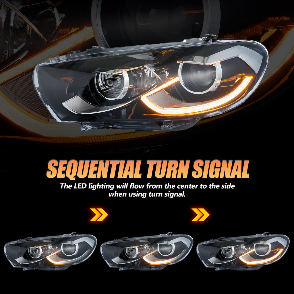 VLAND Projector Headlights For 2009-2014 Volkswagen Scirocco