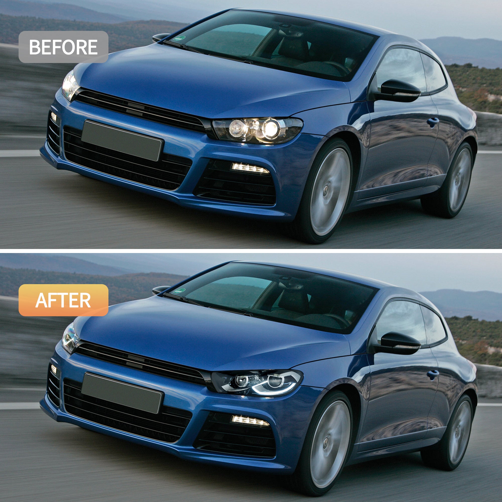 VLAND Projector Headlights For 2009-2014 Volkswagen Scirocco