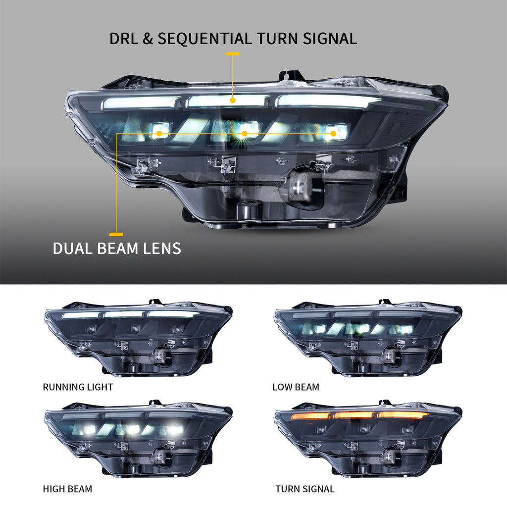 VLAND Projector Headlights For 2024-2026 Ford Mustang S650