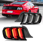 VLAND LED Taillights For 2015-2023 Ford Mustang USA Specs W/Red Turn Signal