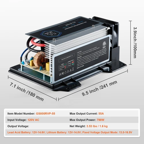 WF-8955-AD-MBA RV Power Converter Main Board Assembly - 55 Amp Replacement Unit
