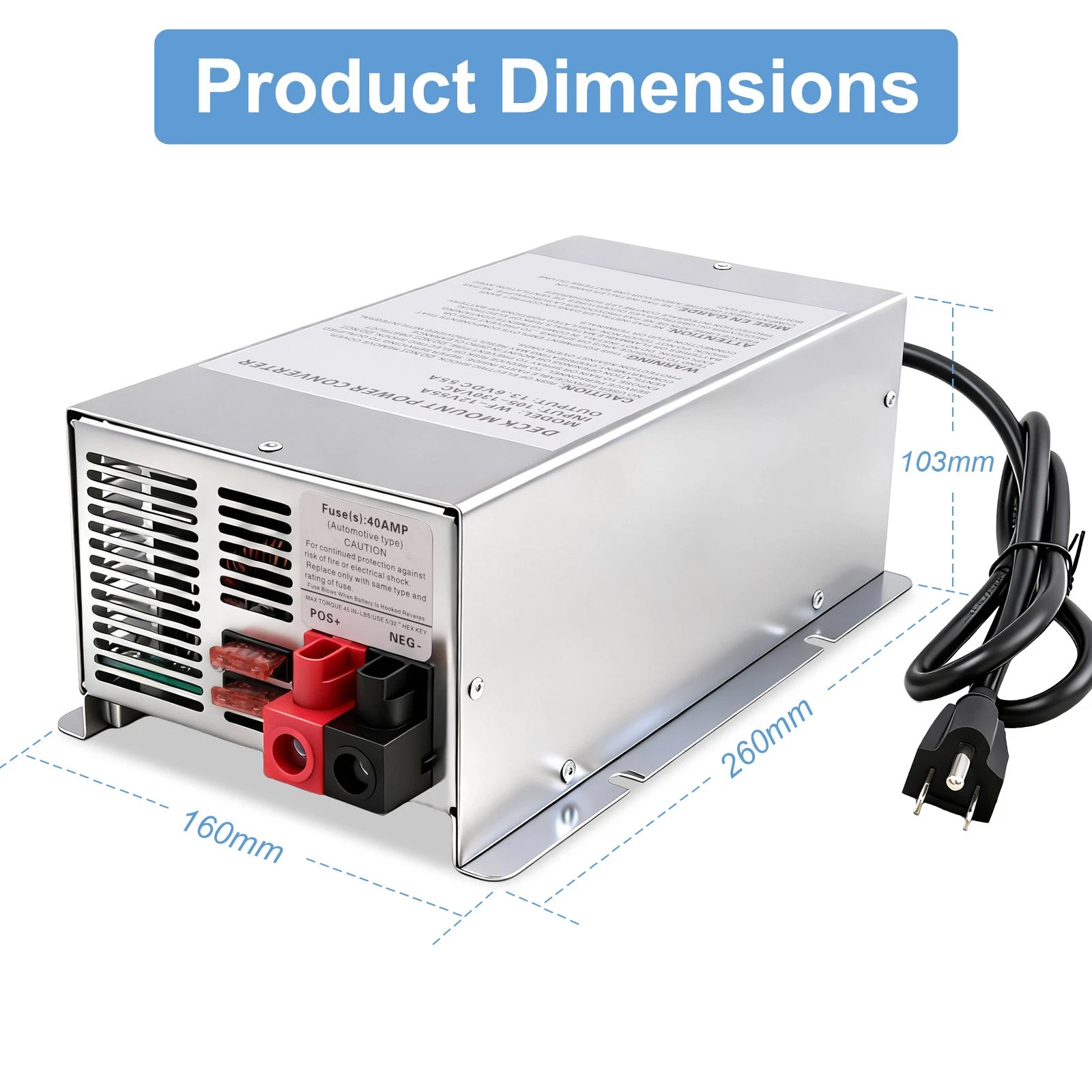 WF-9855-MBA RV Power Converter Main Board Assembly - 55 Amp Replacement Module