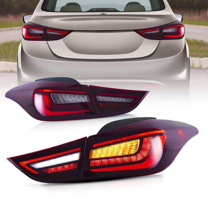 VLAND Led Rear Lamps For 2011-2015 Hyundai Elantra Sedan & Coupe Aftermarket Tail Lights