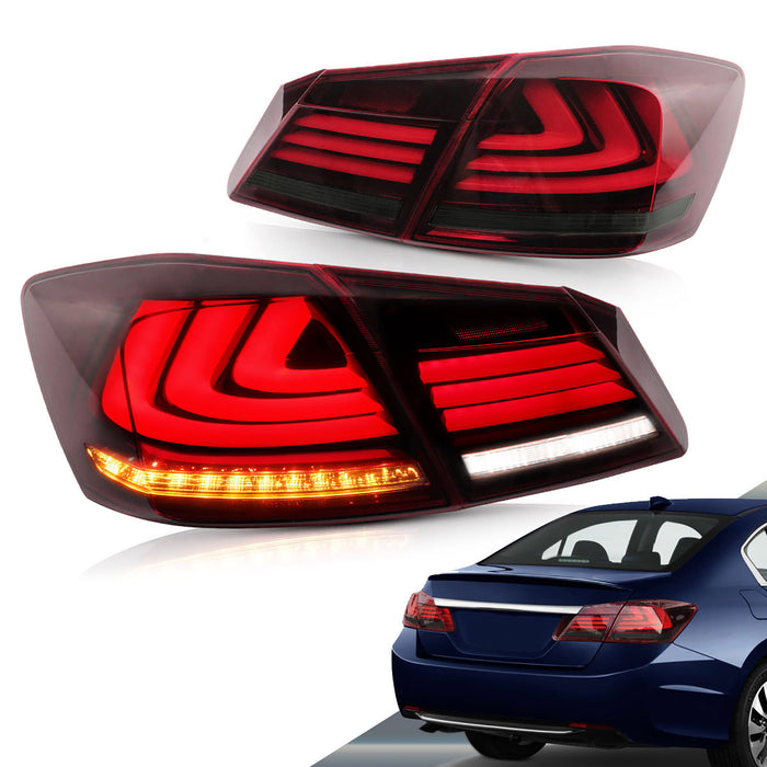 Fanali posteriori a LED VLAND per Honda Accord 2013-2015 con indicatori di direzione sequenziali