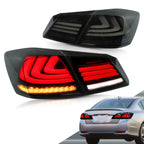 <<t18>0>LAND  LED  TaillighTs  For 2013-2015 Honda  Accord  W/SequenTial  Turn  Signals
