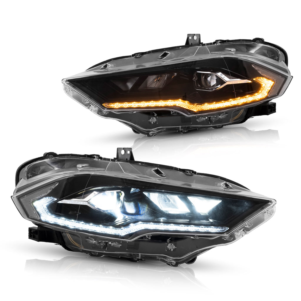 VLAND LED Projector Headlights For Ford Mustang 2018-2023 Aftermarket Front Lamps
