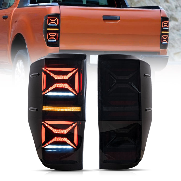 VLAND LED Aftermarket feux arrière pour Ford Ranger T6 2012-2021 avec indicateurs séquentiels clignotants [Ranger Raptor/Wildtrak]