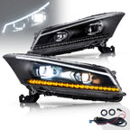 VLAND Phares LED pour Honda Accord Sedan 2008-2012 (pas pour coupé 2 portes)