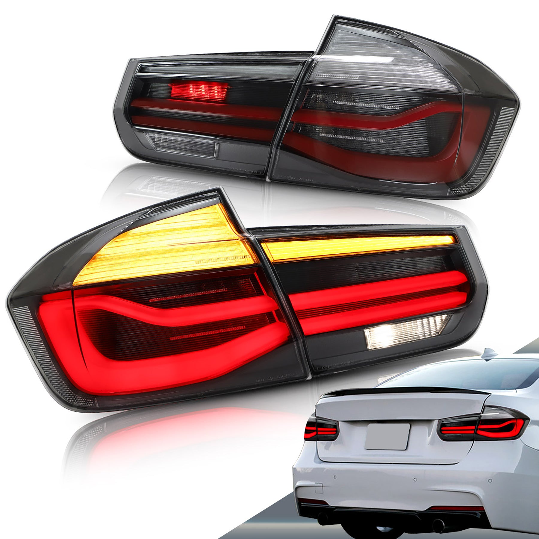 VLAND LED Taillights For 2012-2019 BMW 3 Series F30 M3 F80 W/Sequential Turn Signal