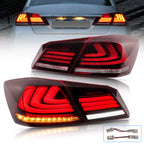 <<t18>0>LAND  LED  TaillighTs  For 2013-2015 Honda  Accord  W/SequenTial  Turn  Signals
