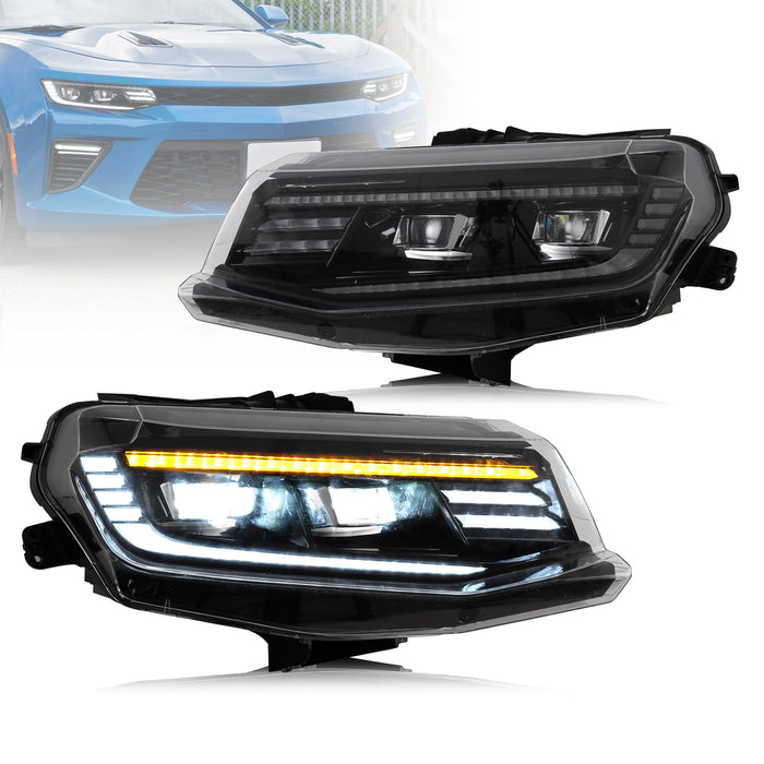Faros delanteros con proyector LED VLAND para Chevrolet [chevy] Camaro 2016-2018