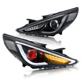 VLAND LED Headlights For 2011-2014 Hyundai Sonata Front Lights Except Hybrid Model