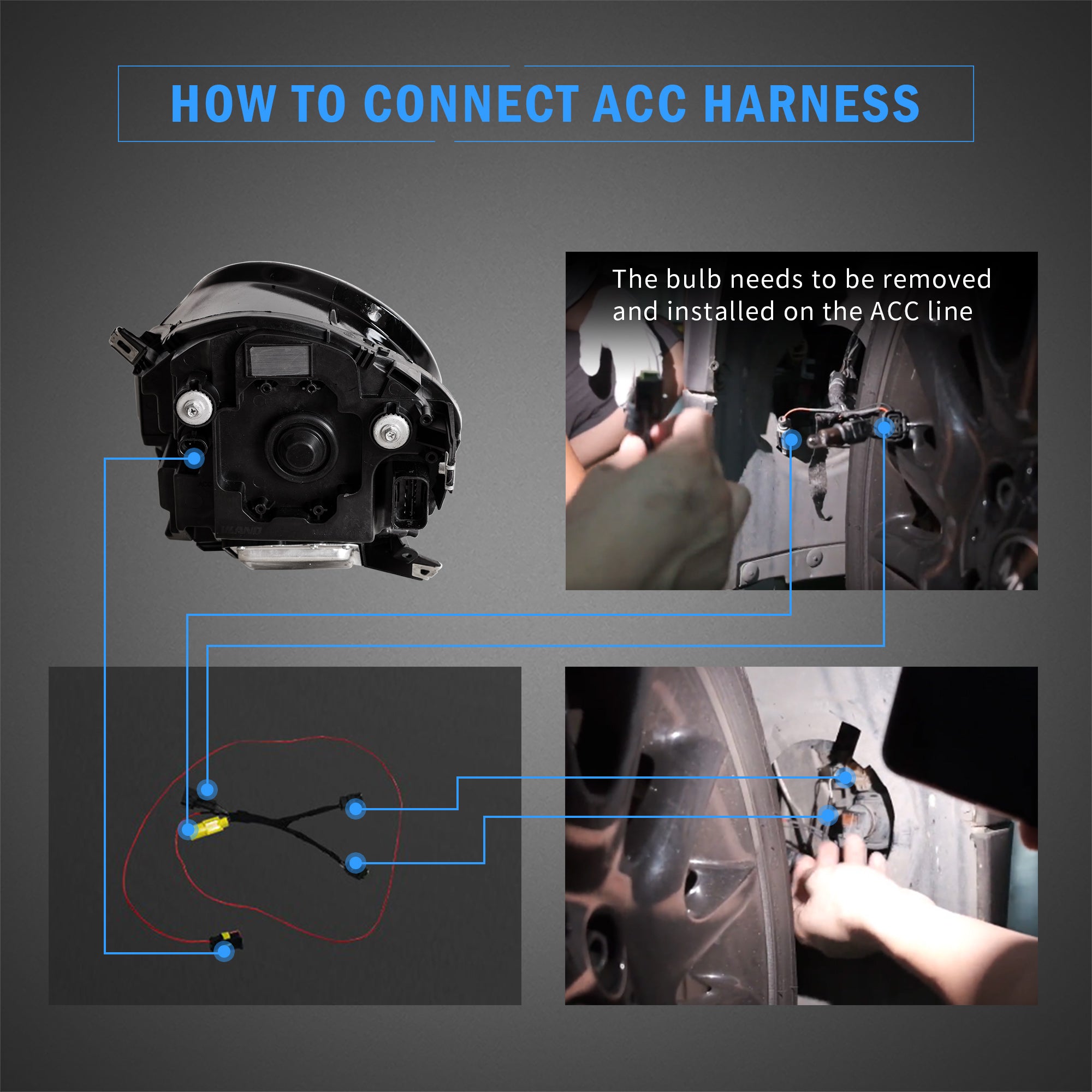 VLAND LED Headlights For 2014-2018 Mini Cooper F56 halogen models