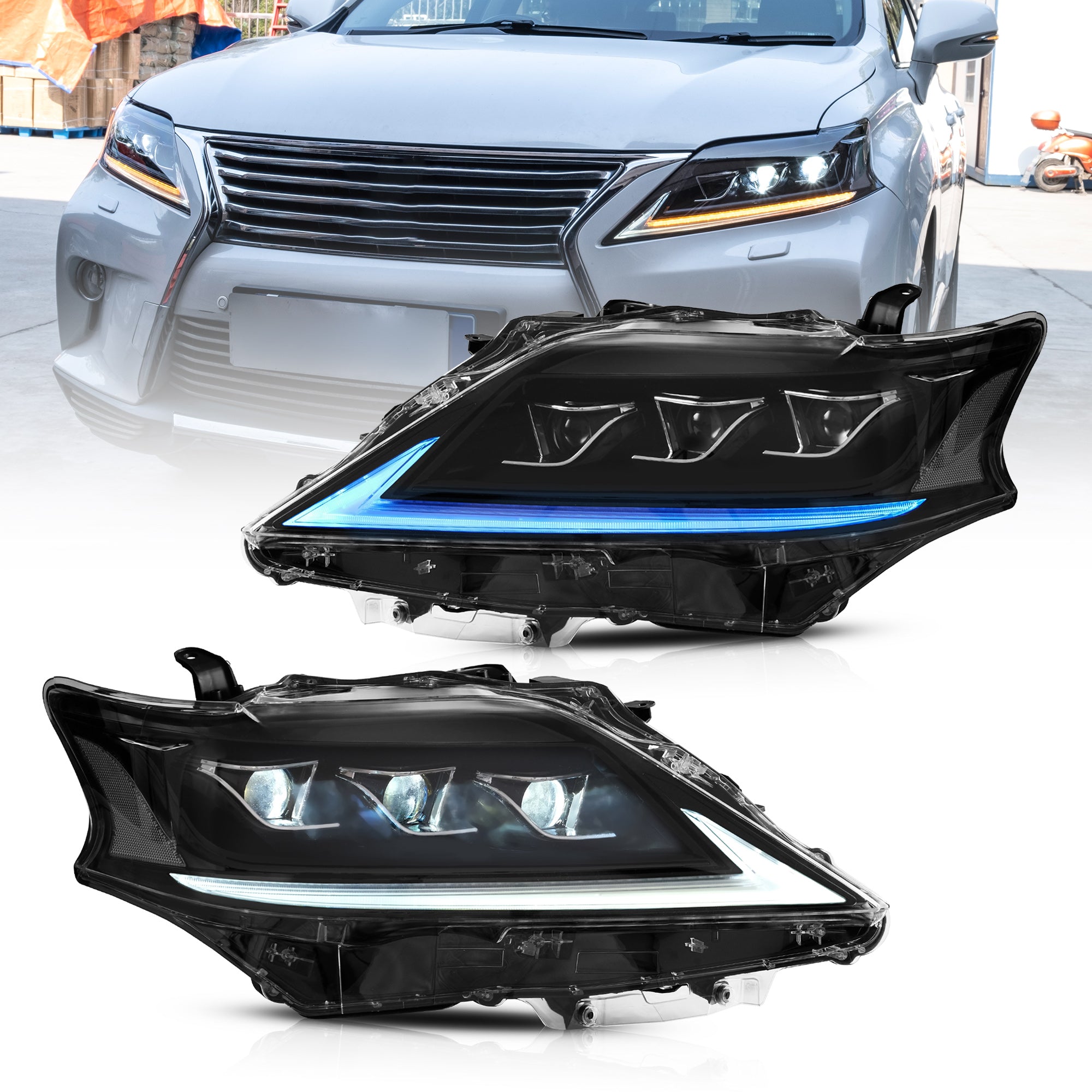 VLAND Full LED Headlights For 2013-2015 Lexus RX 350 450h 270