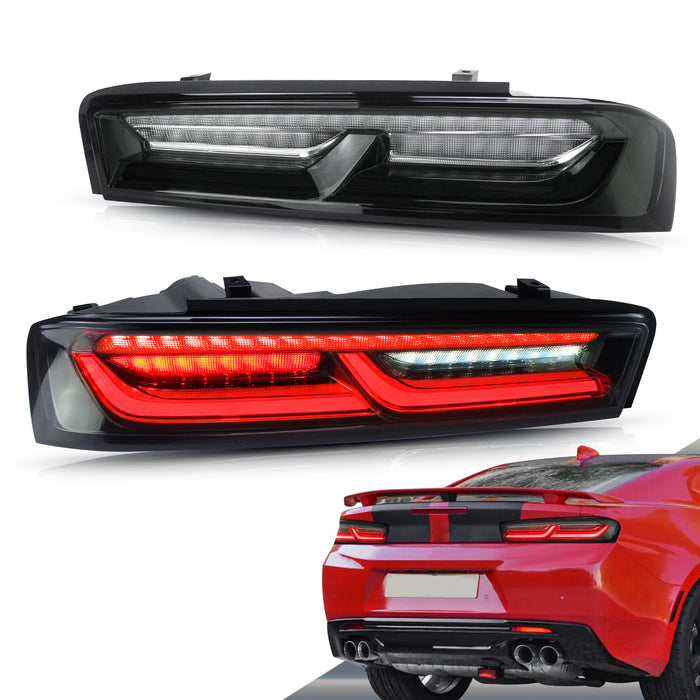 Fanali posteriori a LED VLAND per Chevrolet Camaro 2016-2018 con indicatori di direzione sequenziali (rosso)