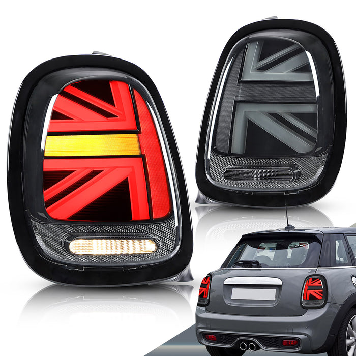 VLAND LED feux arrière pour Mini hayon (Mini Cooper) F55 F56 F57 2014-2022 Union Jack ensemble de lampe arrière garniture noire