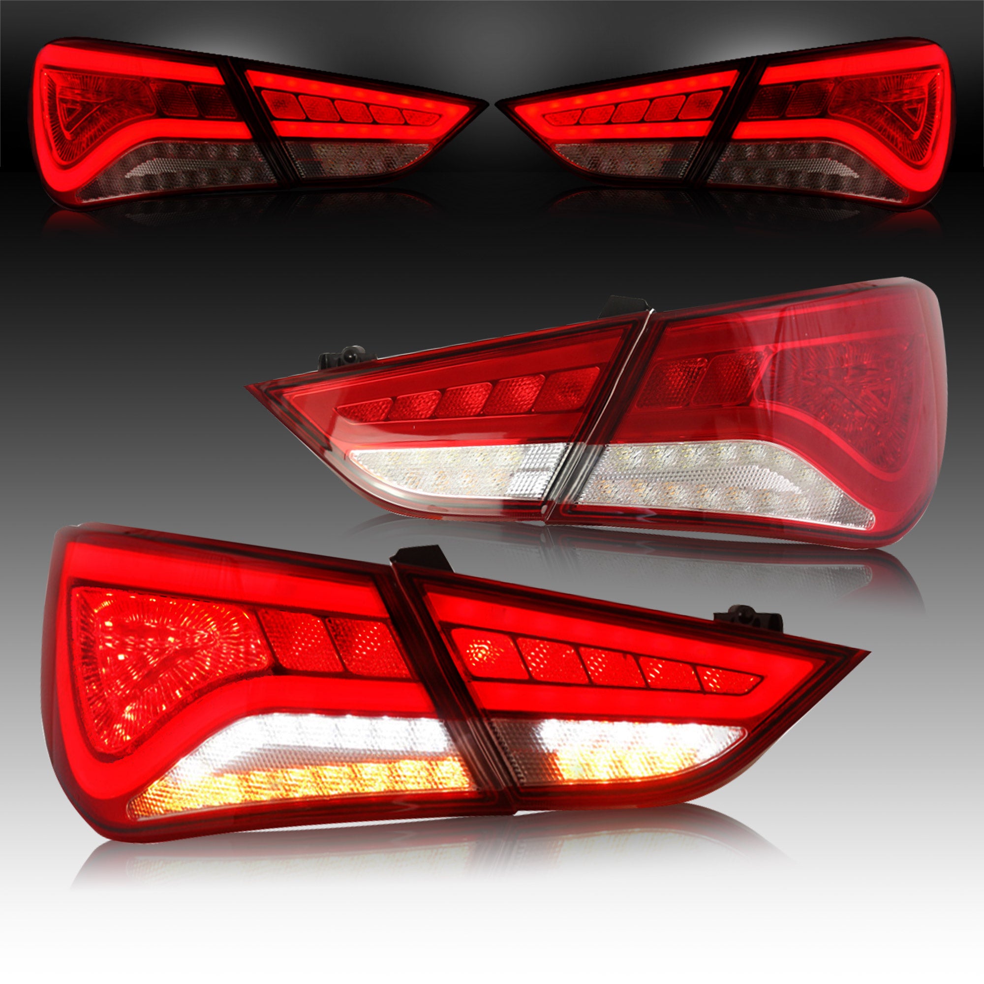 VLAND LED Taillights Fit For Hyundai Sonata 2011-2014 Aftermarket Rear lights Assembly