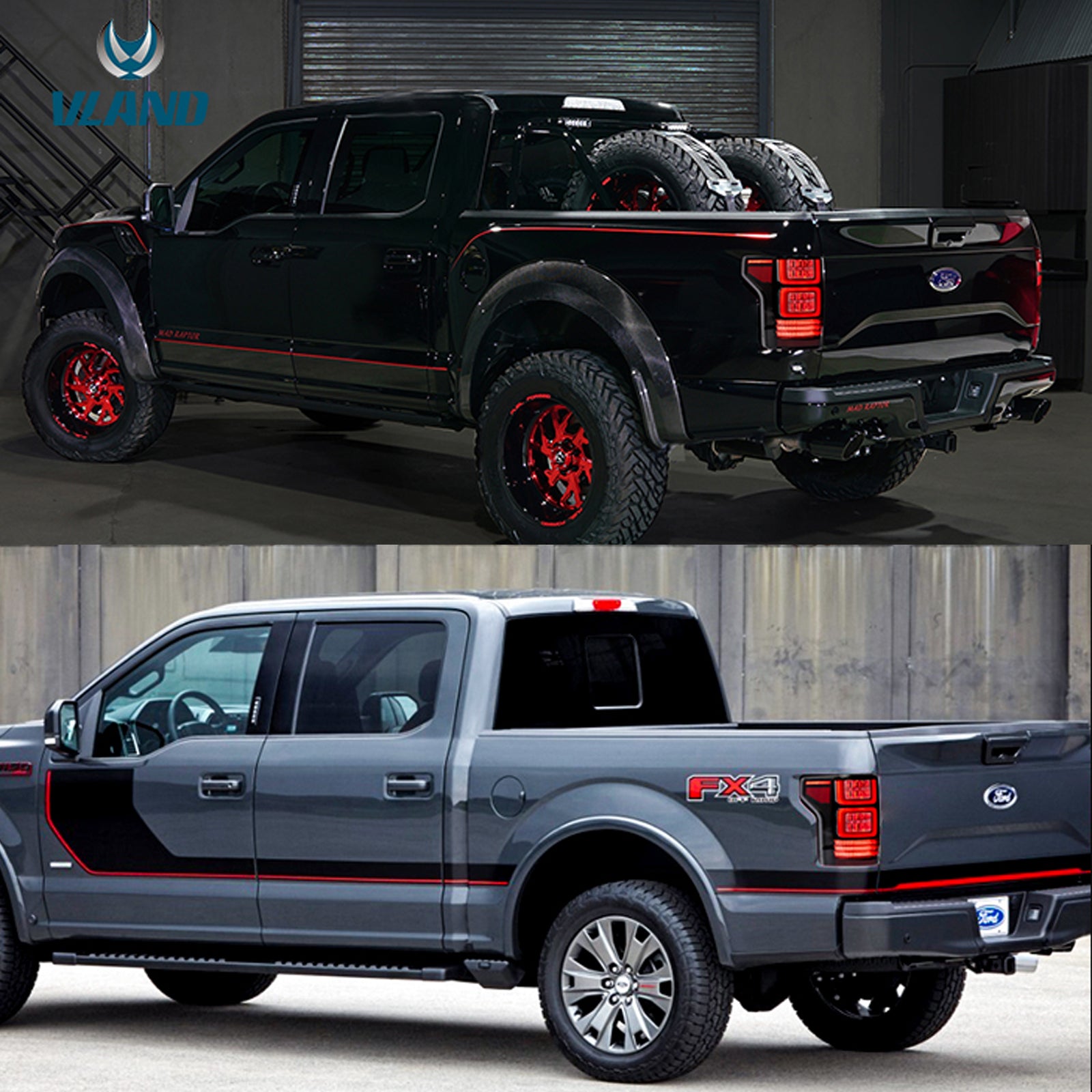 Luces traseras LED VLAND para Ford F150 2015-2020 luces traseras de señal de giro ámbar