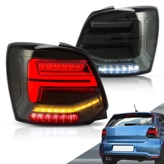 VLAND LED-Rückleuchten für Volkswagen (VW) Polo MK5 2009–2017, Blinker mit sequentiellen Blinkern