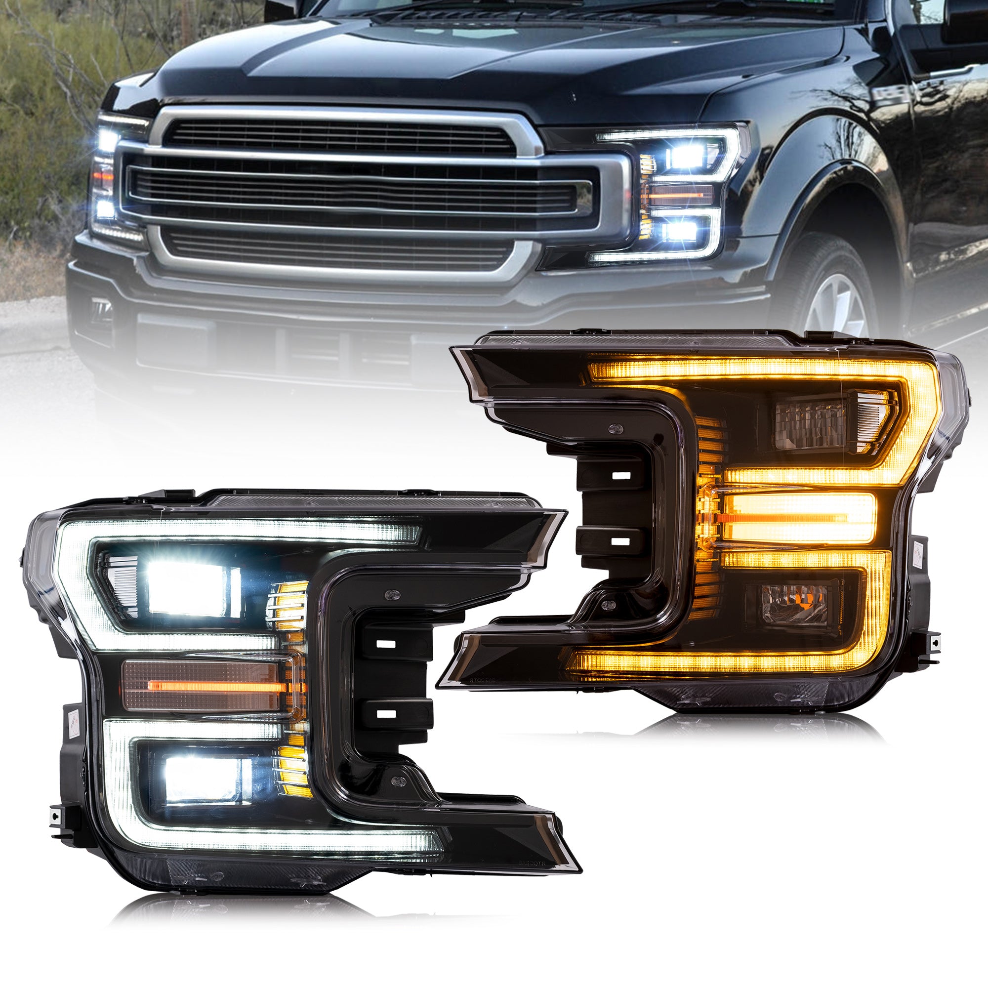 VLAND LED ヘッドライト 2018-2020 フォード F150 シーケンシャル 