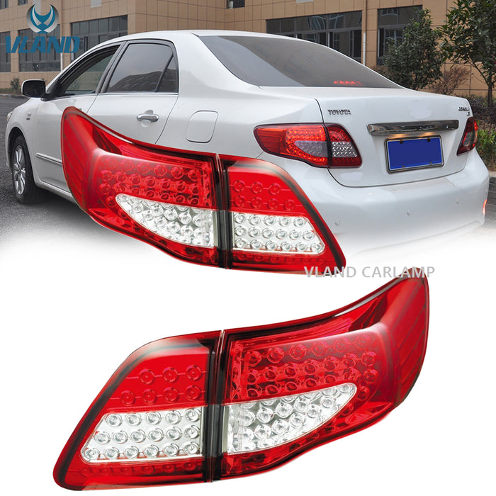 Luces traseras LED VLAND para Toyota Corolla 2009-2010, lámparas traseras del mercado de accesorios