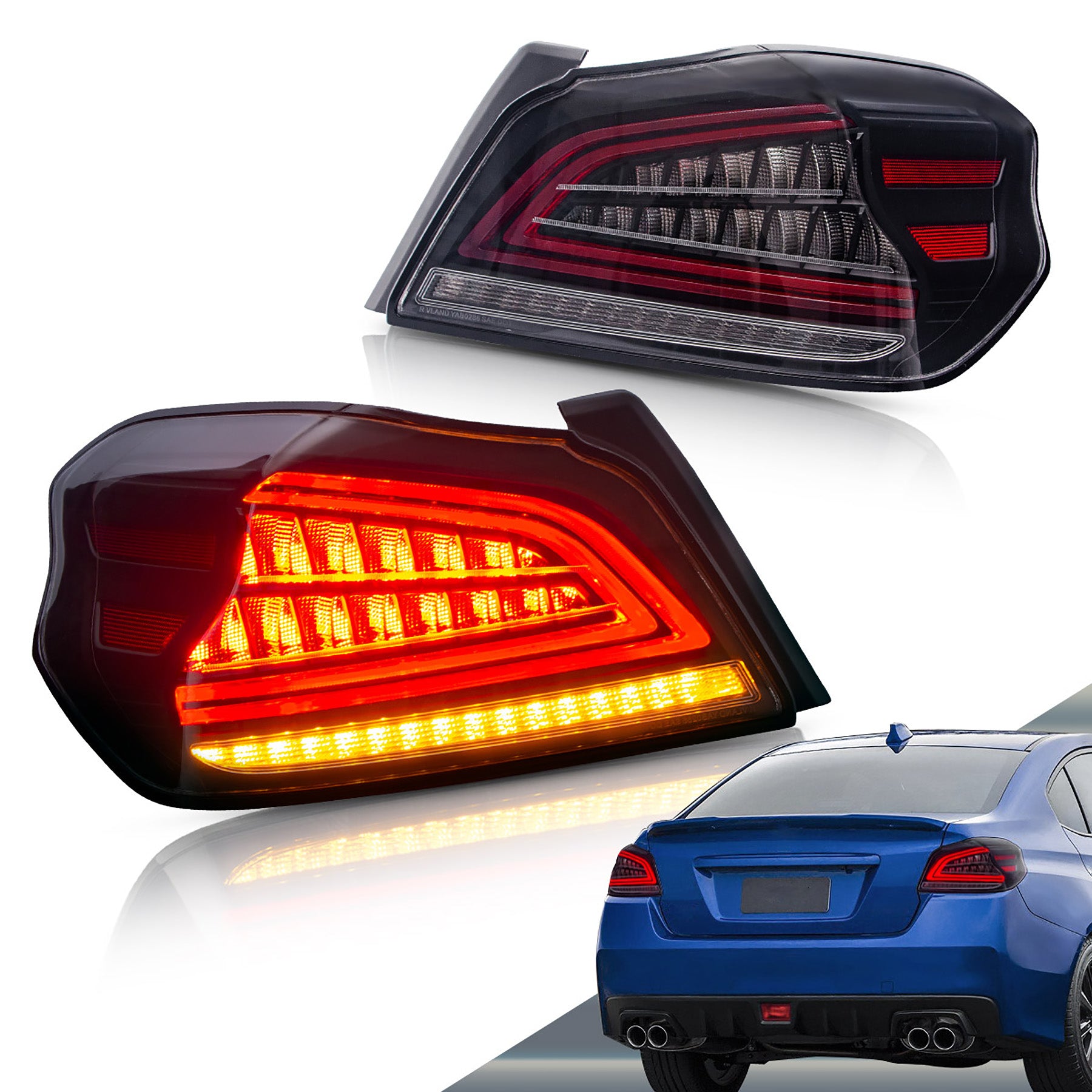 VLAND LED テールライト 2015-2021 スバル WRX / WRX STI アフターマーケット リアライト用