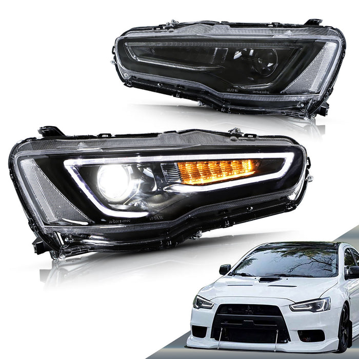 VLAND LED Headlights For 2008-2017 Mitsubishi Lancer /Evo X