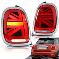 <<t18>0>LAND  LED  TaillighTs  For 2014-2019 Mini  Cooper  HaTch  F55 F56 F57 Chrome  Trim