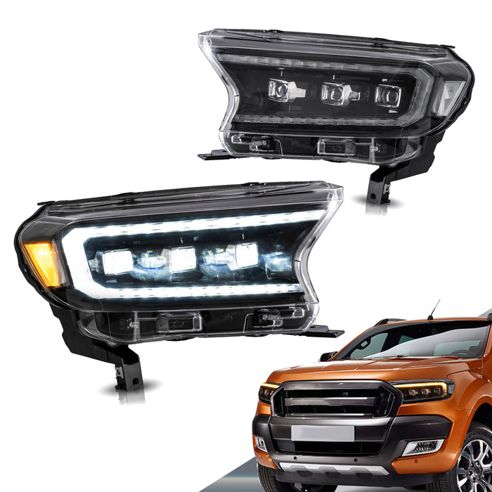 Fari per proiettori a LED VLAND per Ford Ranger 2015-2023 [Edizione internazionale]