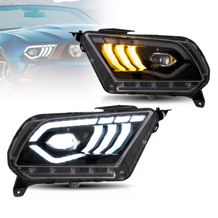 VLAND LED Projector Headlights For Ford Mustang 2010-2014 Aftermarket Front Lights
