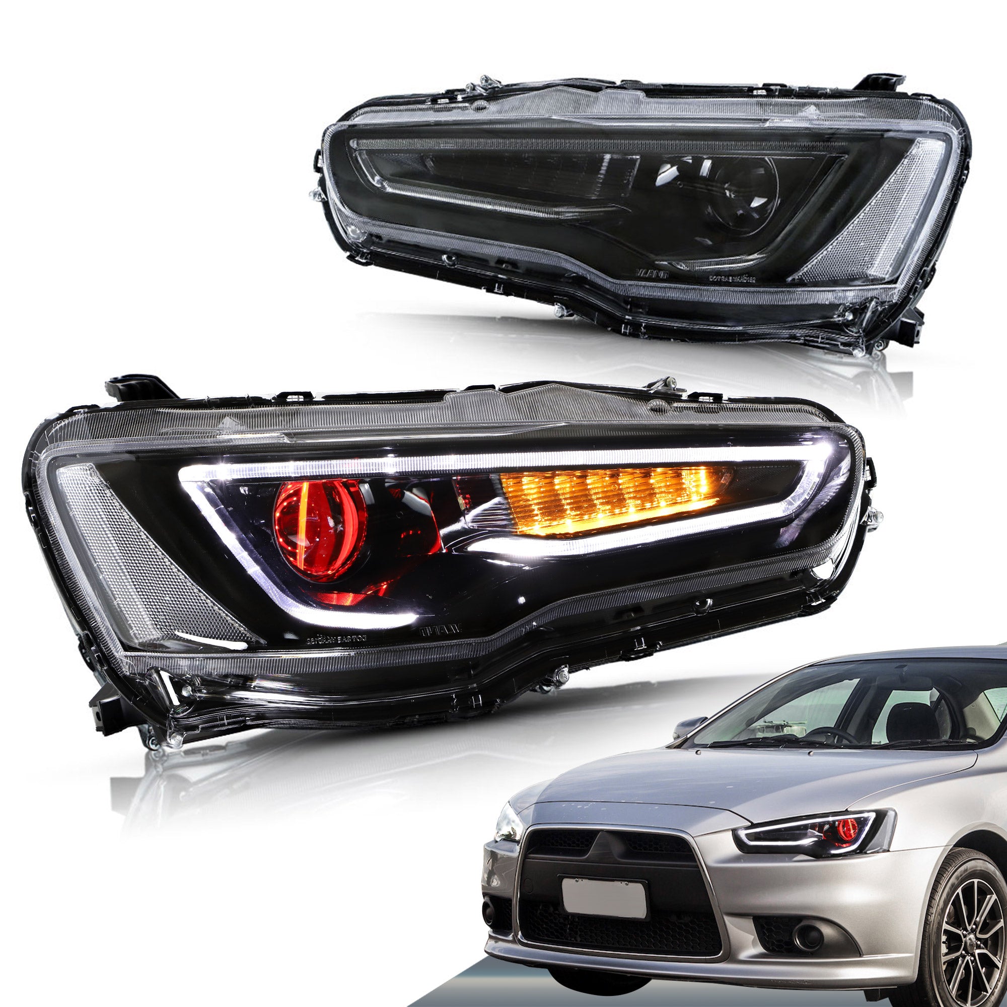 VLAND LED Headlights For 2008-2017 Mitsubishi Lancer /EVO X