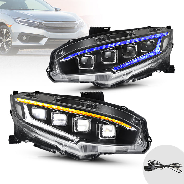 2016-2021 Honda Civic LED-Scheinwerfer-Frontlicht-Baugruppe [Limousine, Schrägheck, Coupé]