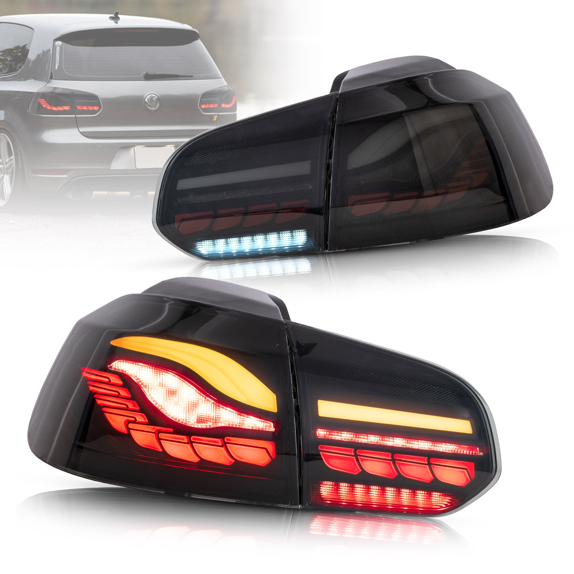 VLAND LED Taillights For Volkswagen Golf MK6 2009-2014