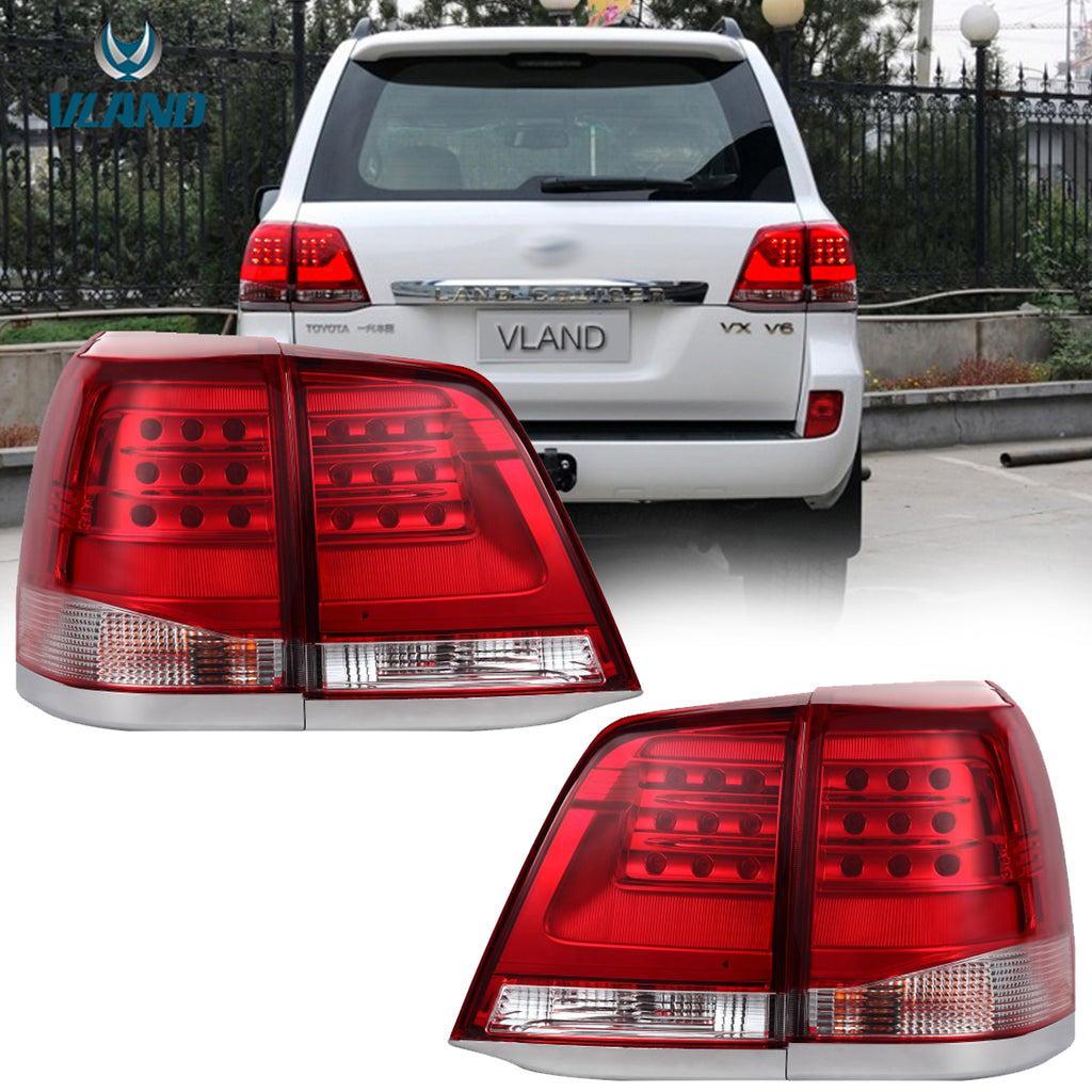 VLAND LED Tail Lights For 2008-2011 Toyota Land Cruiser J200 Aftermarket Rear Lamps