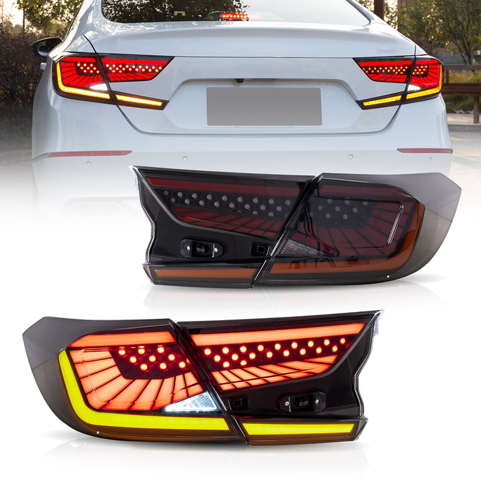 Feux arrière LED VLAND pour Honda Accord 2018 2019 2020 2021 10e génération avec feux arrière clignotants séquentiels ambre