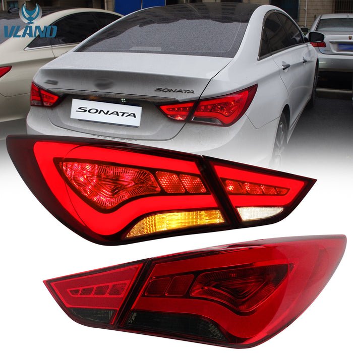VLAND Tail lights For Hyundai Sonata 2011 2012 2013 2014 Aftermarket Rear Lamps Assembly Plug-And-Play
