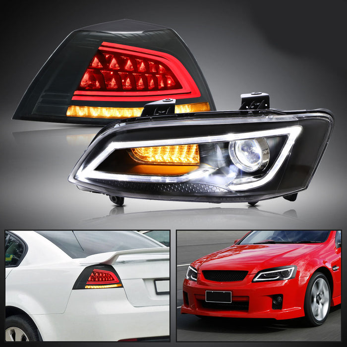 VLAND LED Headlights + Tail Lights For Holden Commodore VE Series II 2006-2013