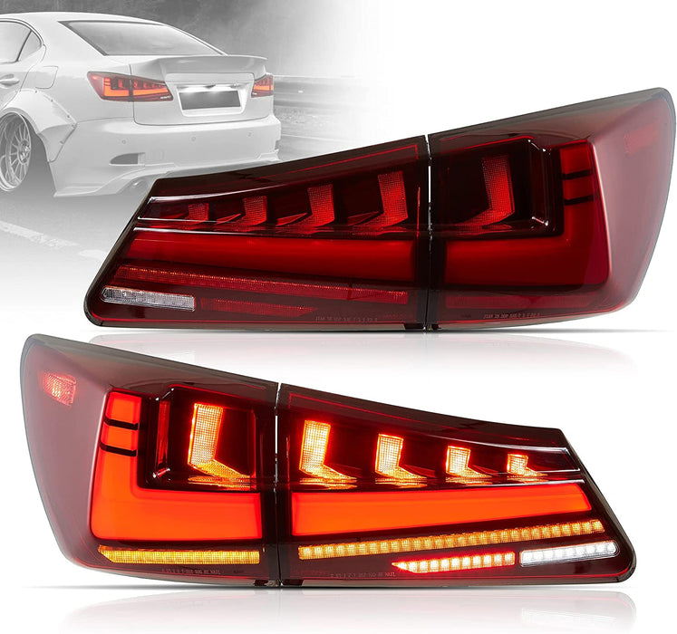 2005–2013 Lexus IS250 IS350 ISF IS300 220d 200d [XE20] LED Rear Tail lights pair