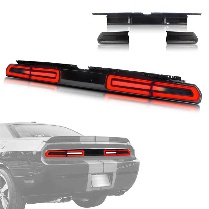 VLAND Feux arrière LED pour Dodge Challenger 2008-2014 avec clignotants rouges séquentiels