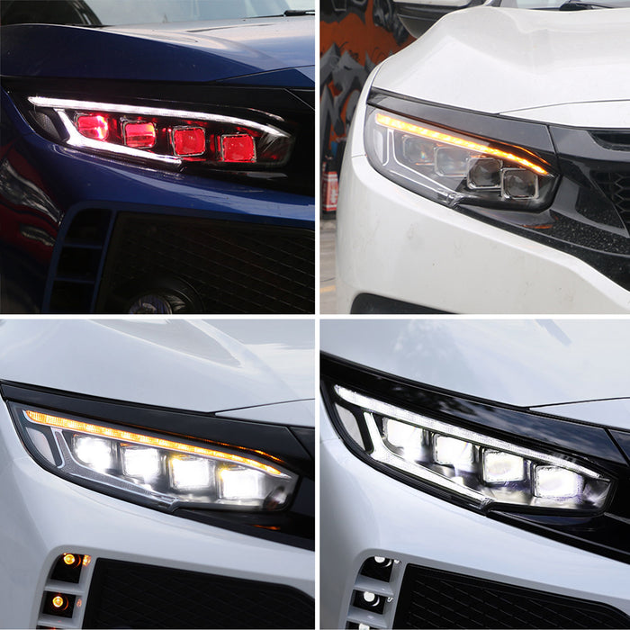 2016-2021 Honda Civic LED-Scheinwerfer-Frontlicht-Baugruppe [Limousine, Schrägheck, Coupé]