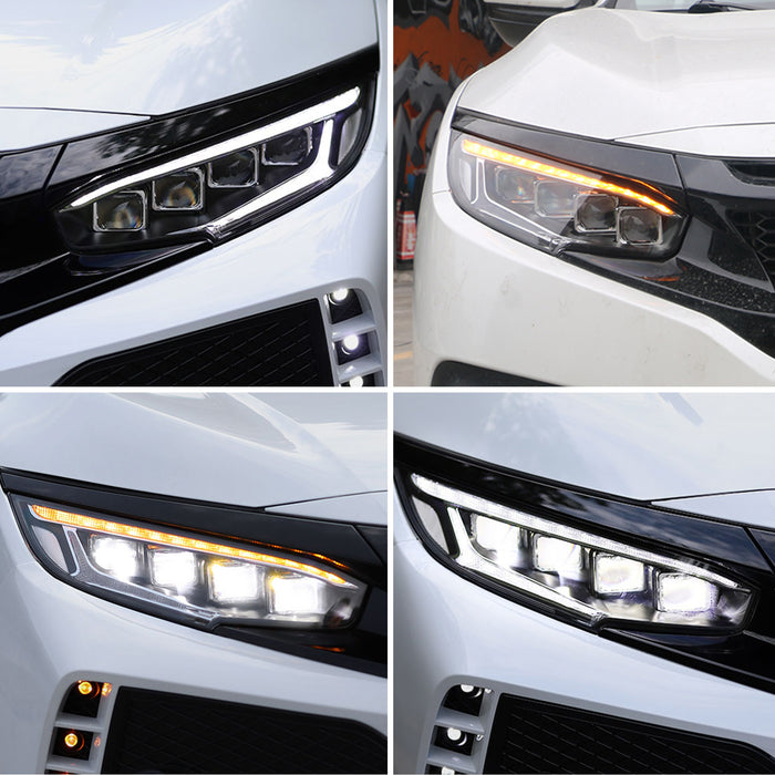 2016-2021 Honda Civic Sedan Hatchback Coupe LED Front Headlights