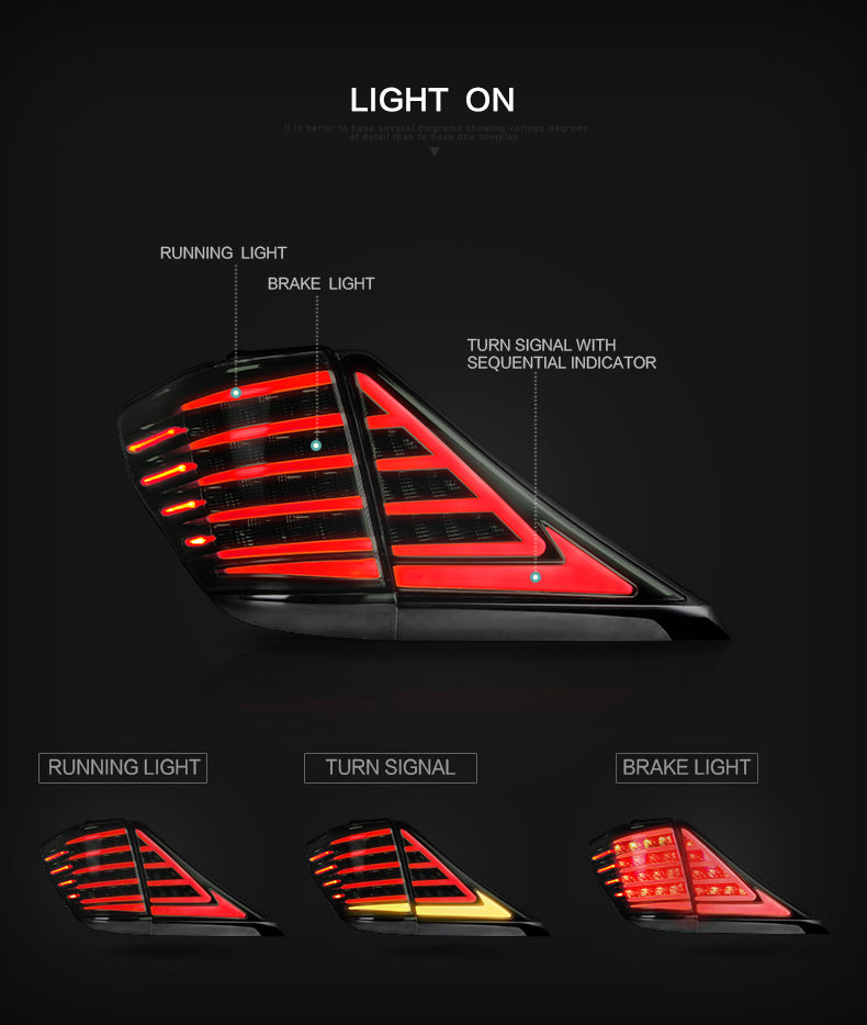 Vland Led Tail Lights for Toyota Verllfire & Alphard 2007-2013
