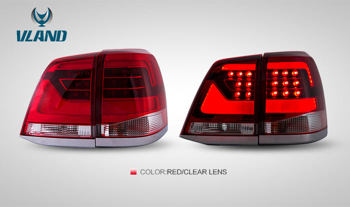 VLAND LED Tail Lights For 2008-2011 Toyota Land Cruiser J200 Aftermarket Rear Lamps
