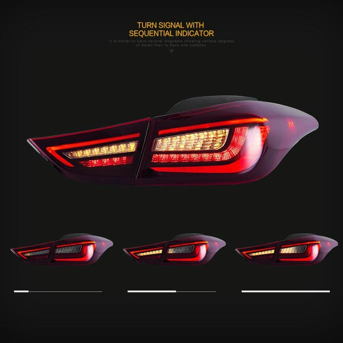 VLAND LED-Rückleuchten für 2011–2015 Hyundai Elantra Limousine und Coupe Aftermarket-Rückleuchten
